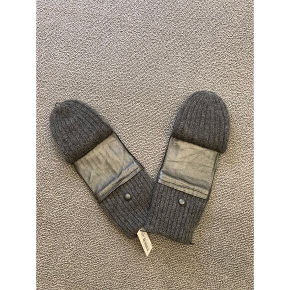 Carolina Amato Women's M/L Gray Convertible Cashmere Wool Blend Mittens NWT - Picture 1 of 6